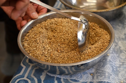 大豆と麦を合わせる